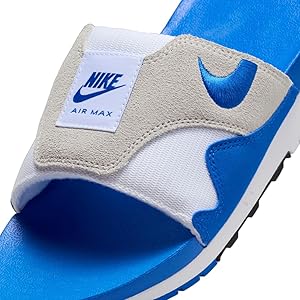 Nike Air Max 1 Men's Slides (FJ4007-100, White/Black/Light